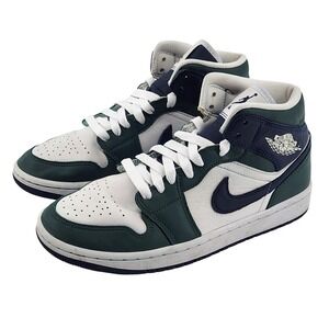 Nike Air Jordan 1 Mid Noble Green Navy White DZ5326-300 Youth Size 7.5 Womens 9
